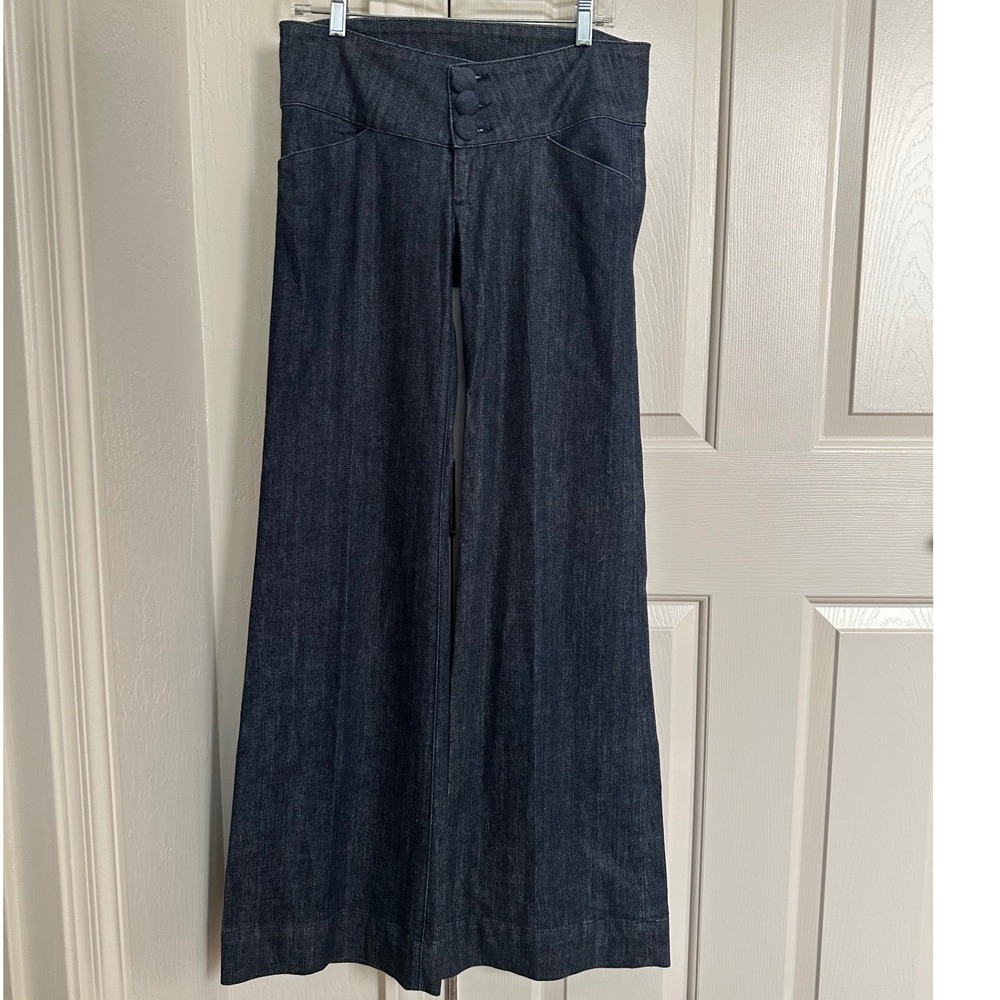 NWOT Fidelity Denim Tantra Streamline Trouser Jeans Silk Rinse Wide Leg 29 Japan